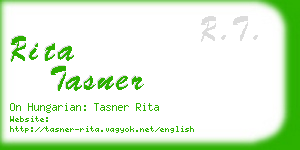 rita tasner business card